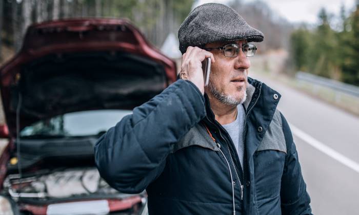 IVR-testing_blog A stranded motorist uses an IVR system to request roadside assistance