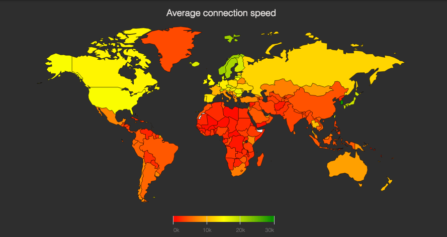 Average Connection Speed Map Average Connection Speed Map