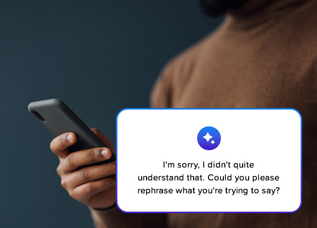 Real World Voice and AI Testing A user getting an error because the app didn't understand prompt.